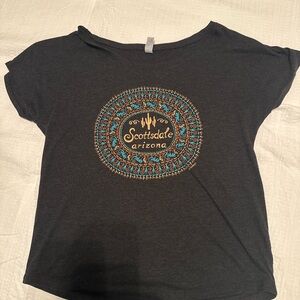 Arizona Graphic Tee • Southwest Desert Print Next Level Apparel • Charcoal Gray